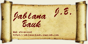 Jablana Bauk vizit kartica